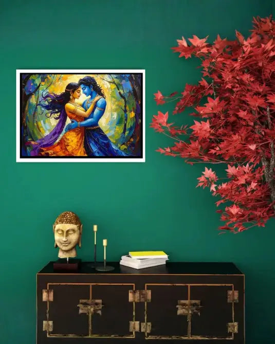 Divine Couple Modern Colorful - Wall Art Canvas