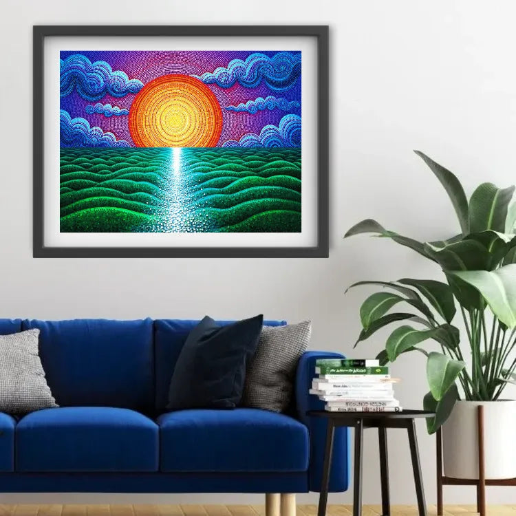 The Stippled Horizon - Wall Art Canvas WallArtVibes