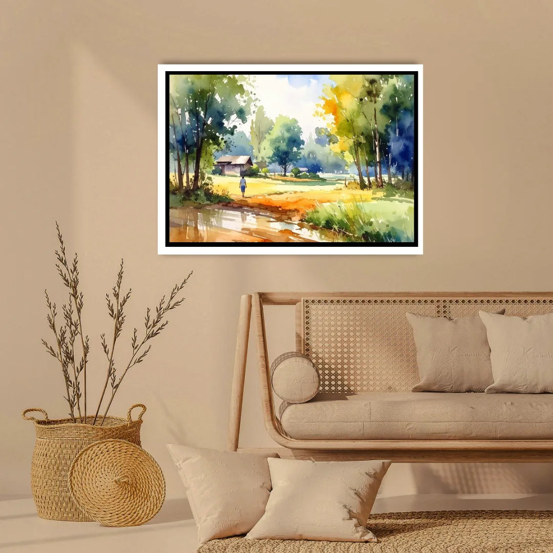 Path of Golden Reflections - Wall Art Canvas