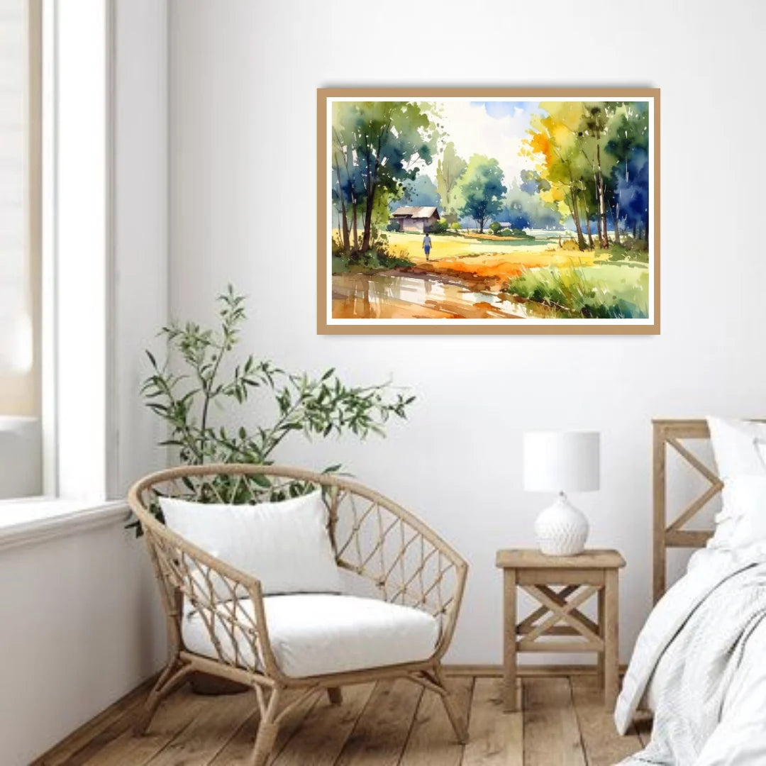 Path of Golden Reflections - Wall Art Canvas