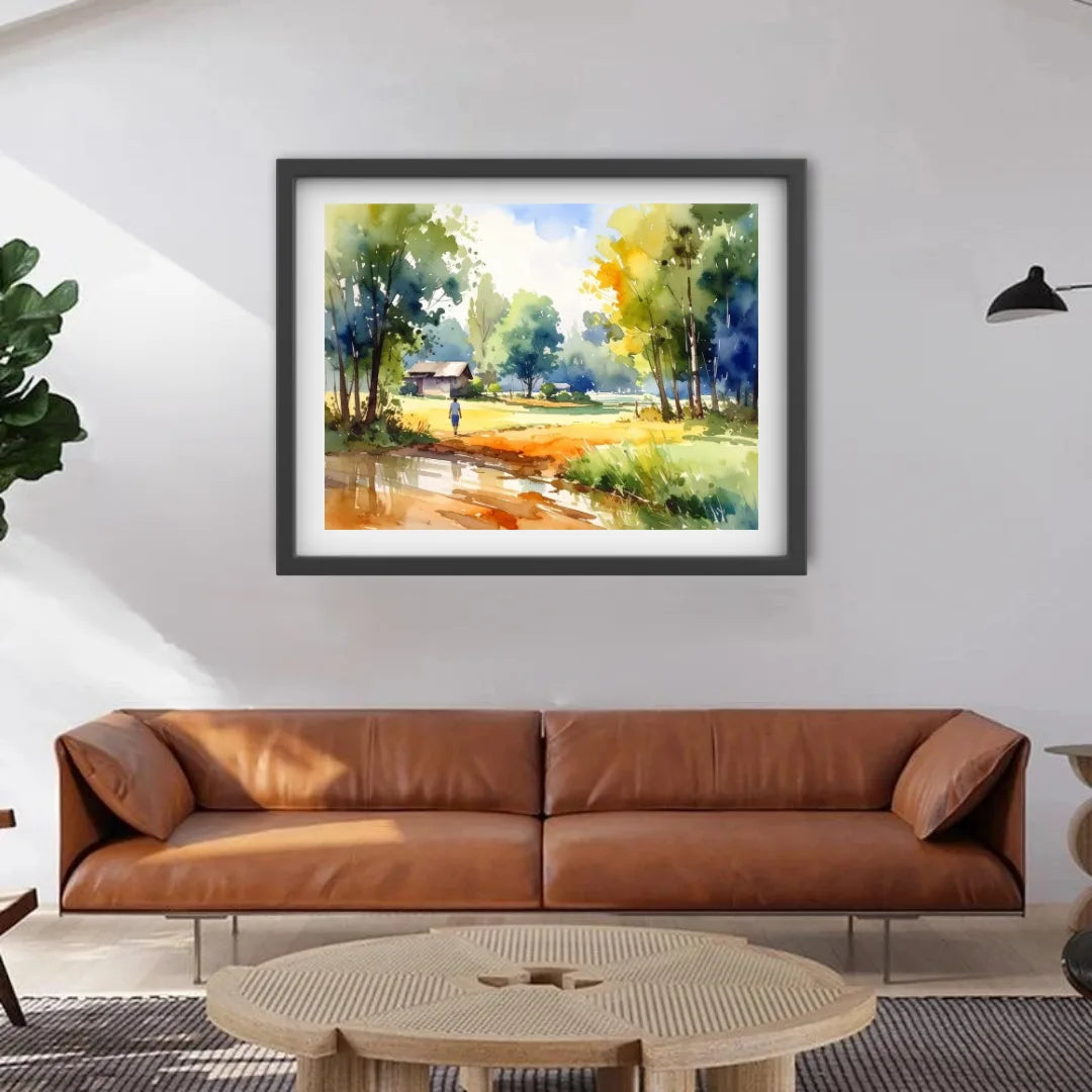 Path of Golden Reflections - Wall Art Canvas