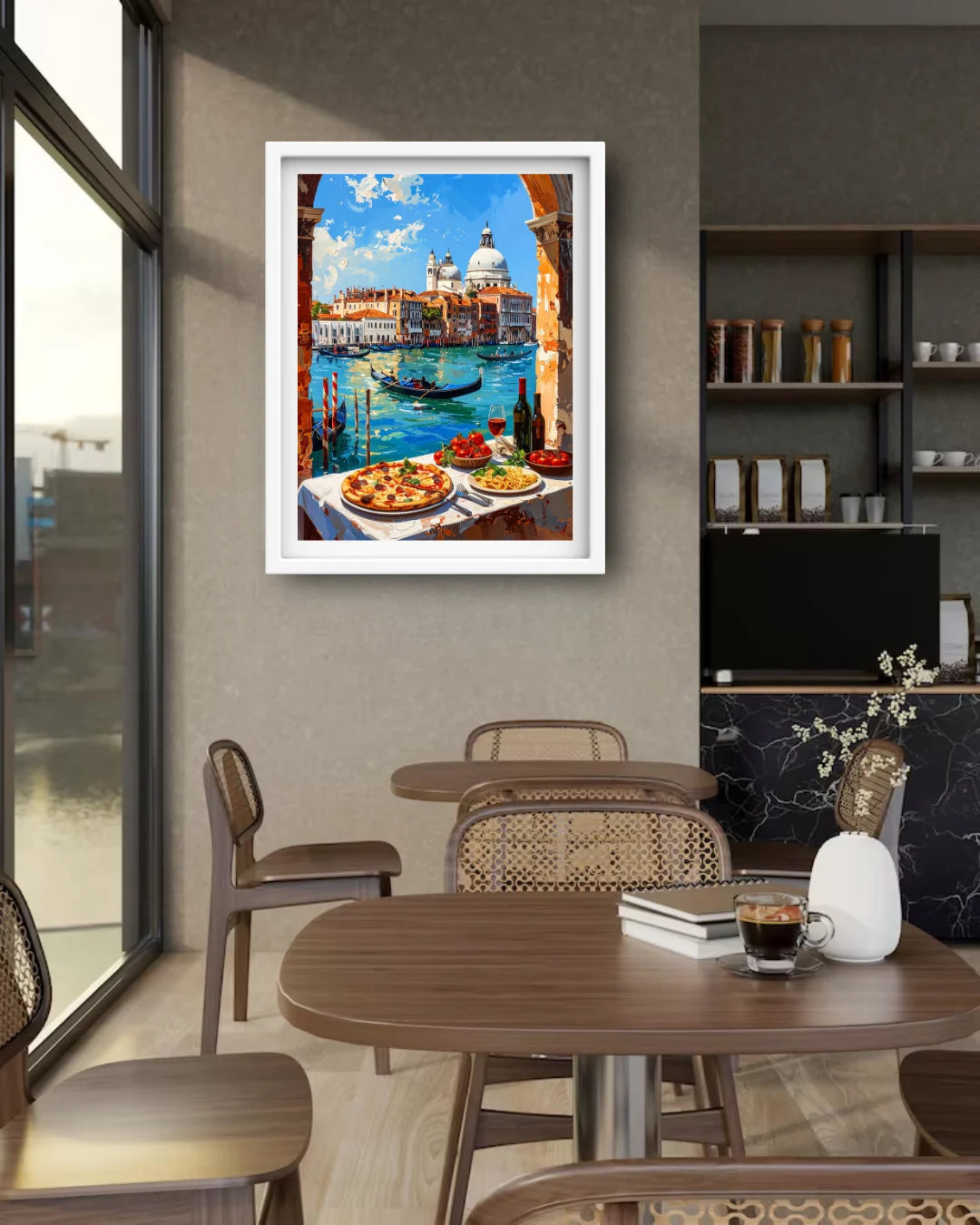 Colorful Venice Canal Cityscape - Wall Art Canvas
