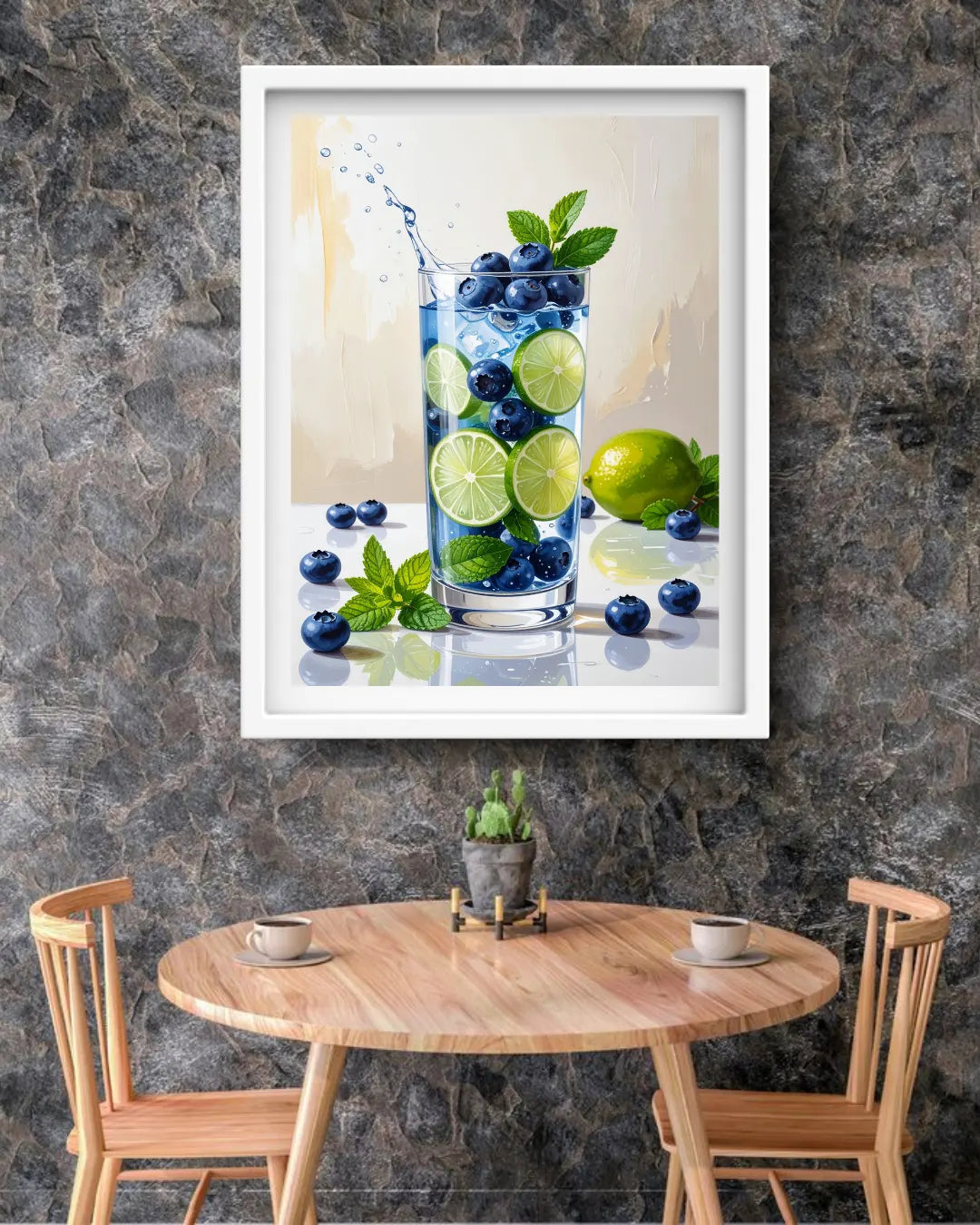Citrus & Blueberry Still Life – Wall Art Canvas