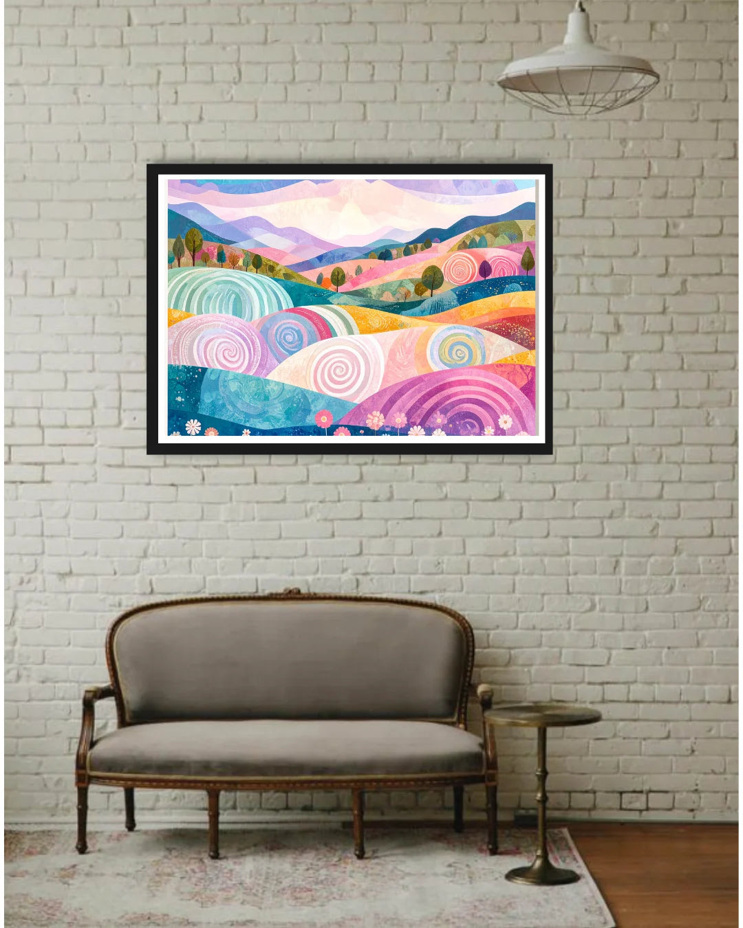 Abstract Pastel Landscape - Wall Art Canvas