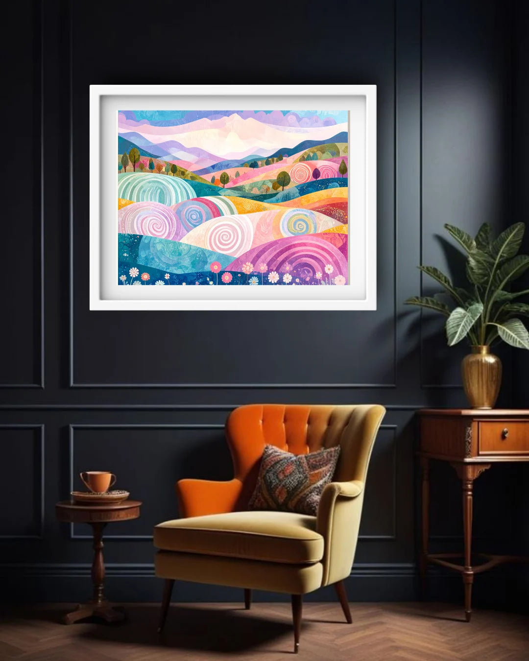 Abstract Pastel Landscape - Wall Art Canvas