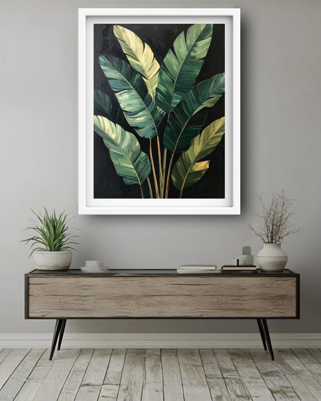 Tropical Green Banana Leaves – Wall Art Canvas
