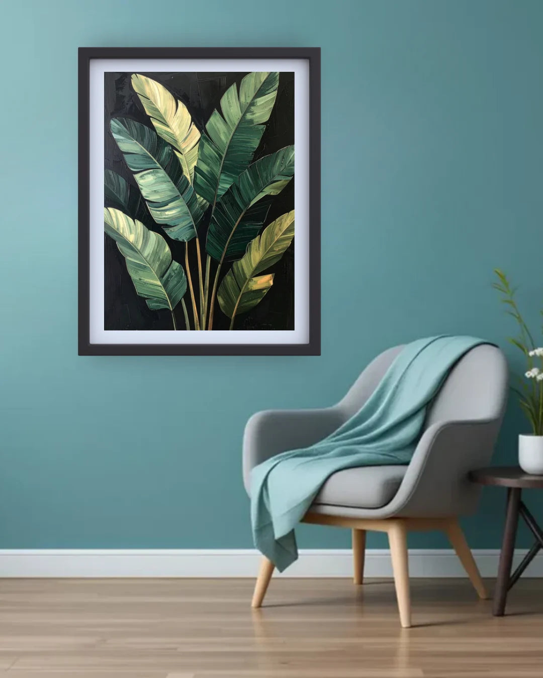 Tropical Green Banana Leaves – Wall Art Canvas