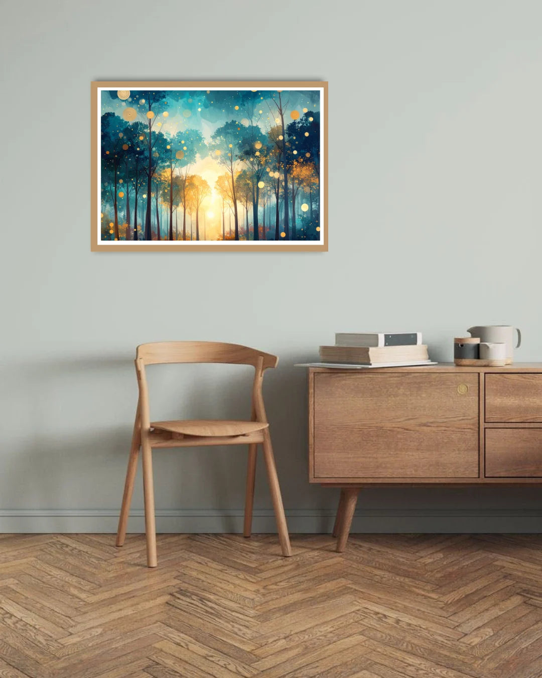 Abstract Light Forest Landscape - Wall Art Canvas