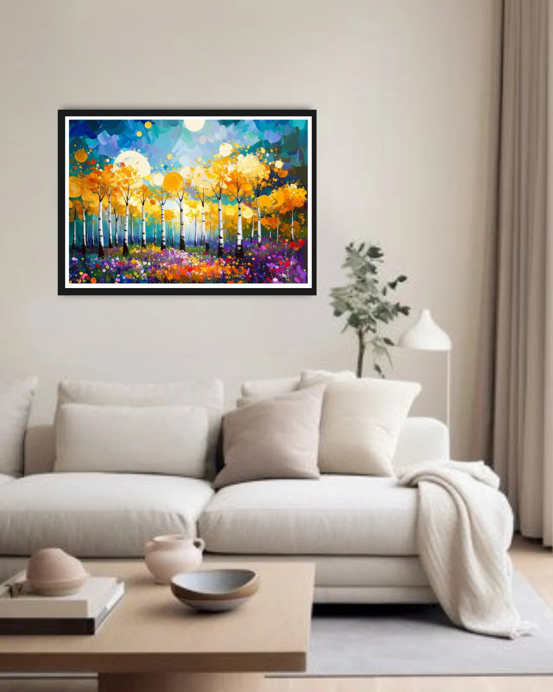 Abstract Colorful Forest Landscape - Wall Art Canvas