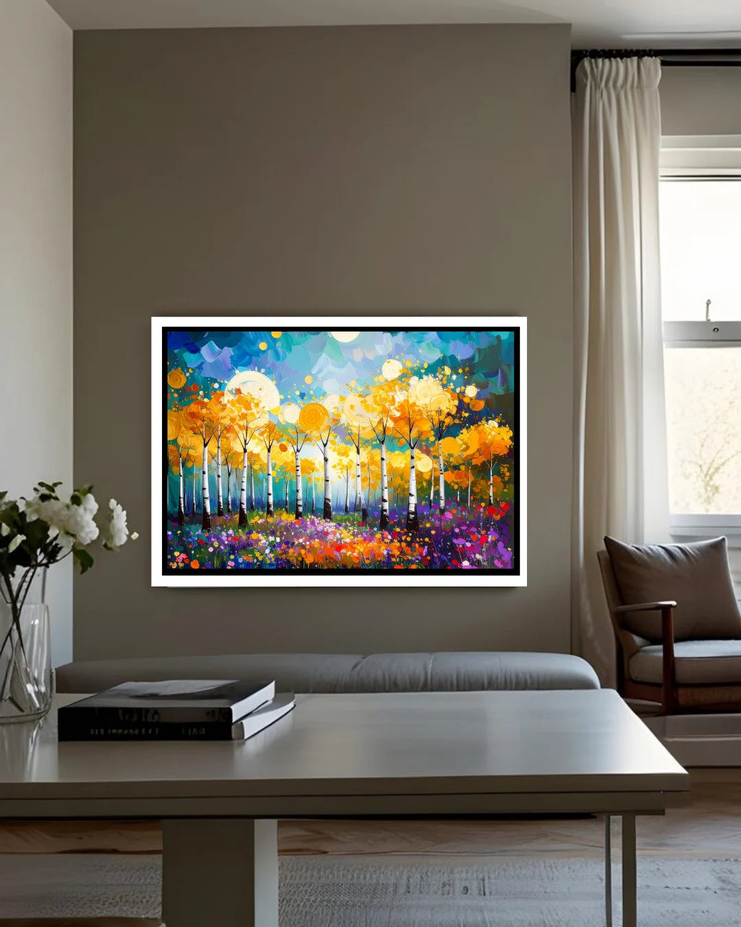 Abstract Colorful Forest Landscape - Wall Art Canvas
