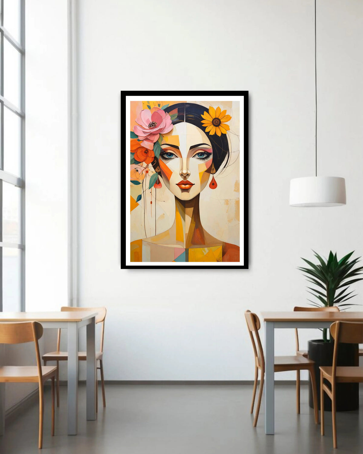 Modern Woman Portrait - Wall Art Canvas WallArtVibes