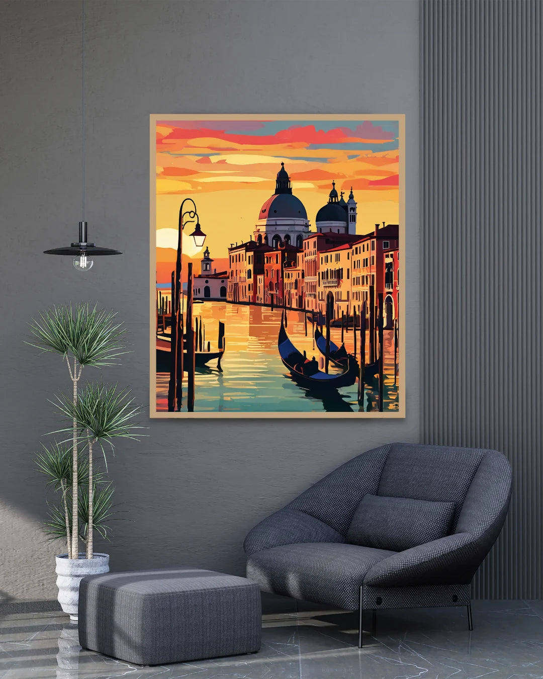 Venetian Sunset Serenade - Wall Art Canvas