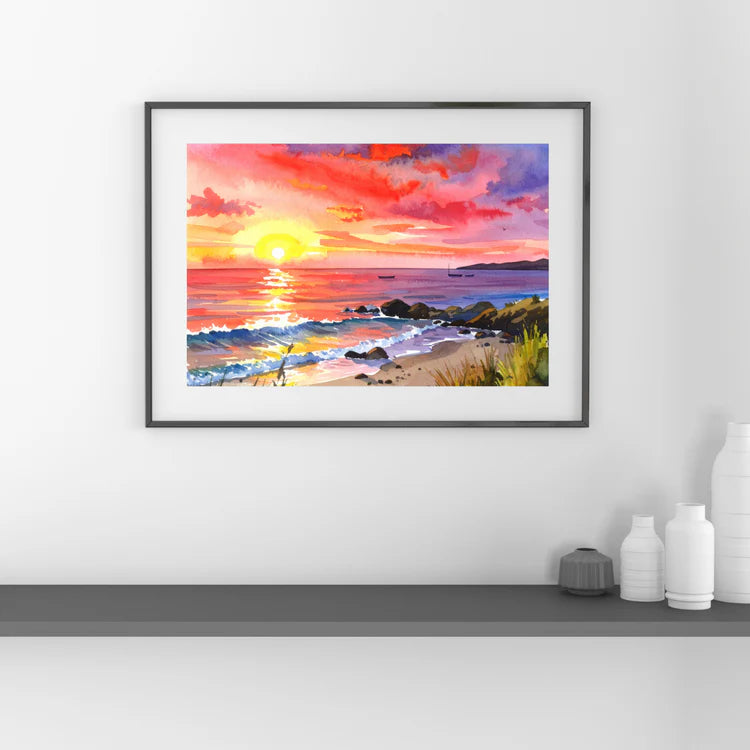 Seaside Ember - Set Of 2 - Wall Art Canvas