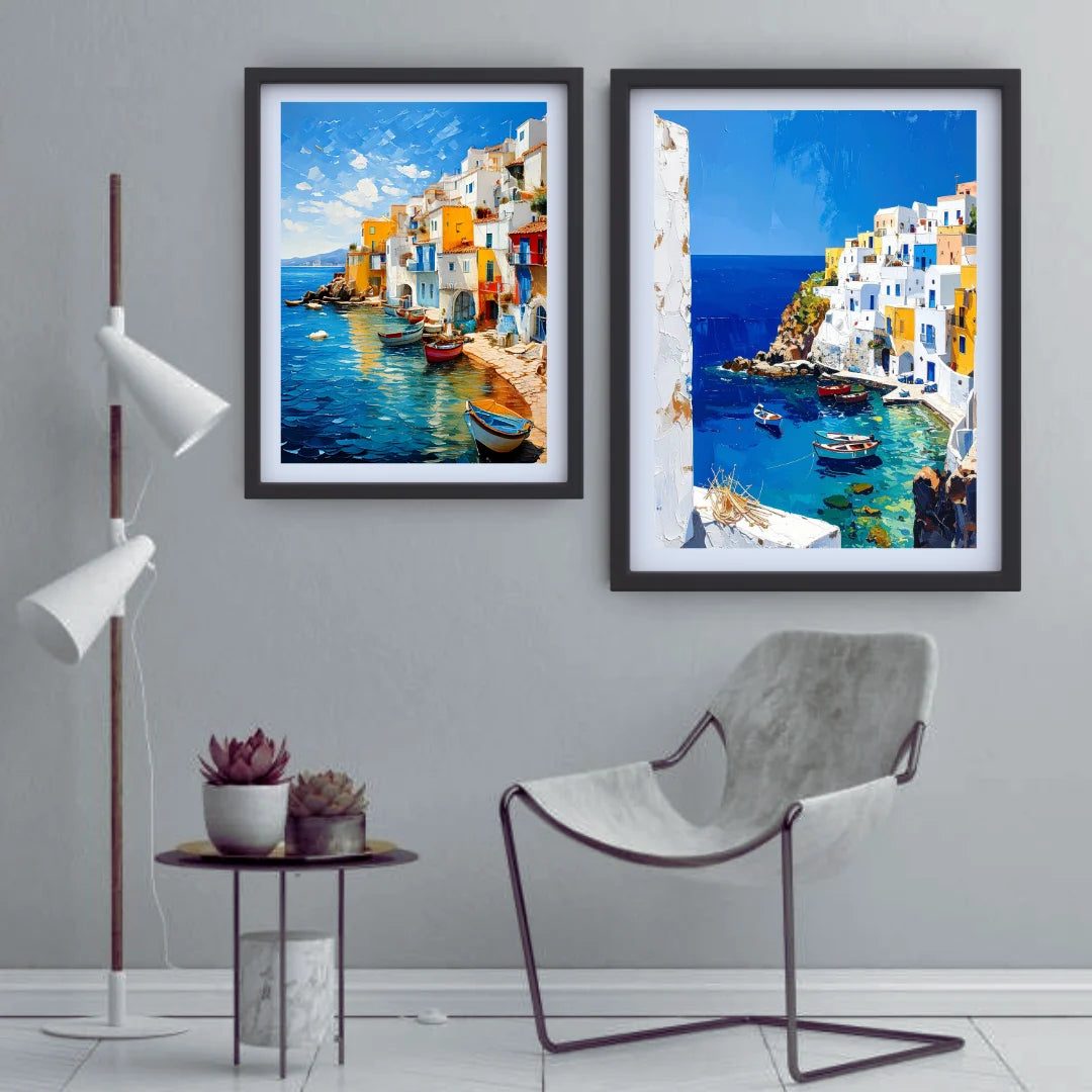 Coastal Village - Set Of 2 – Wall Art Canvas