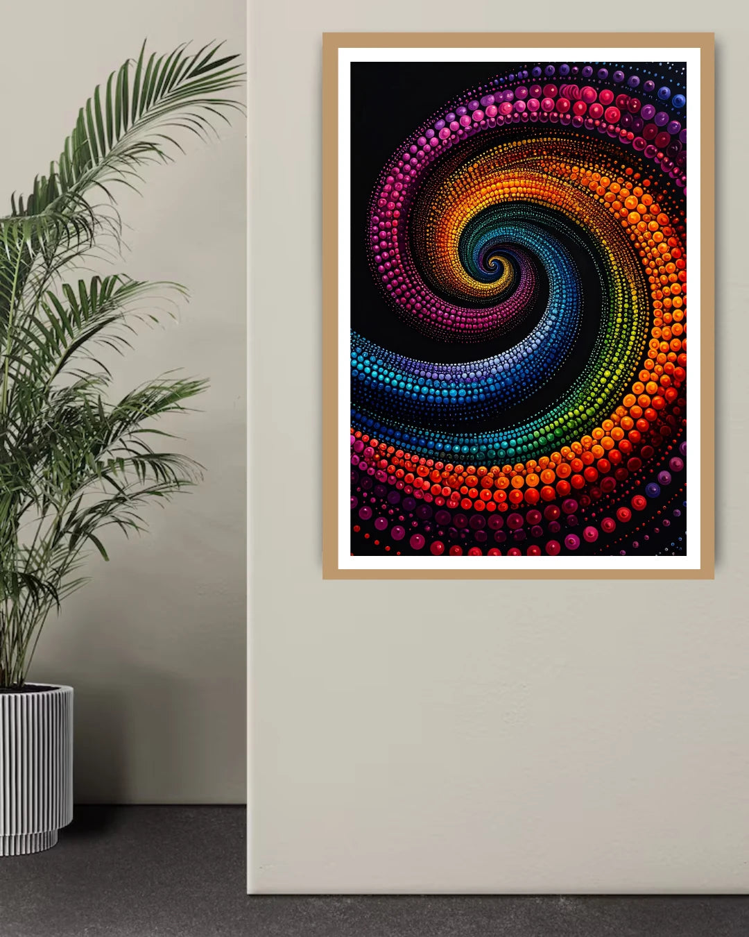 Colorful Spiral Abstract Art - Wall Art Canvas