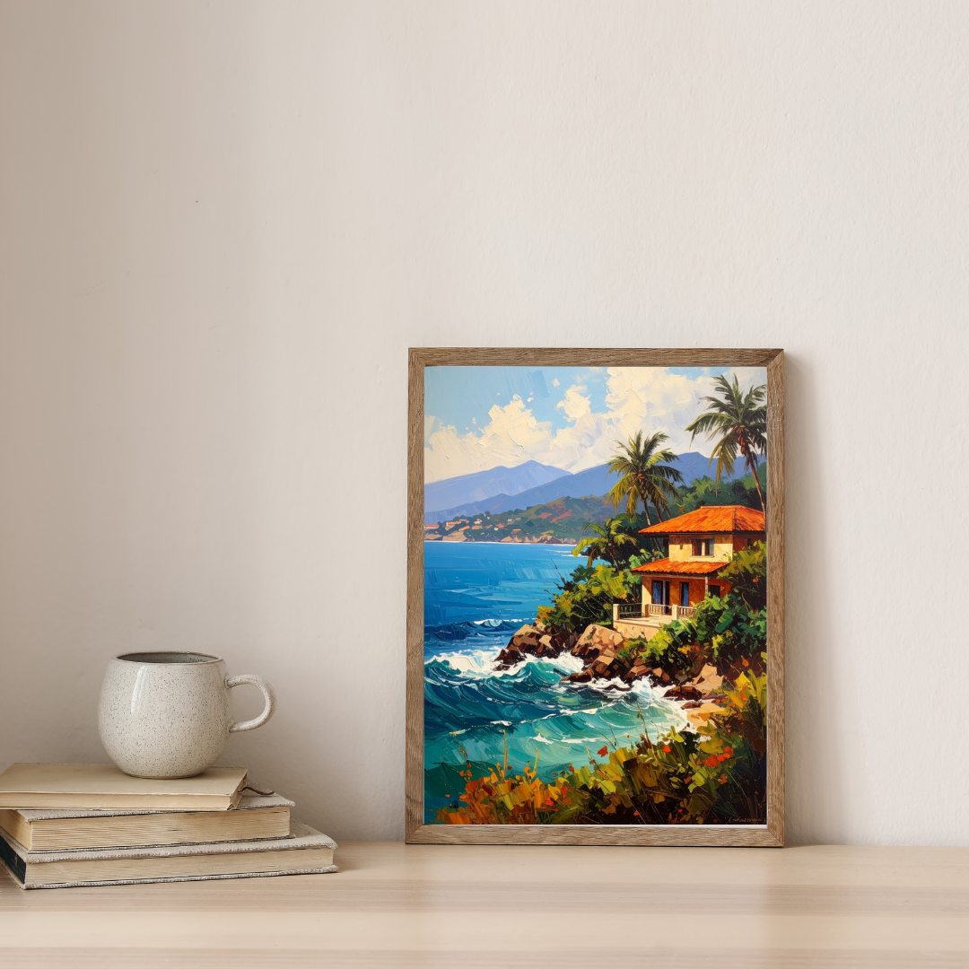 The Cliffside Hideaway Wall Art Paintings