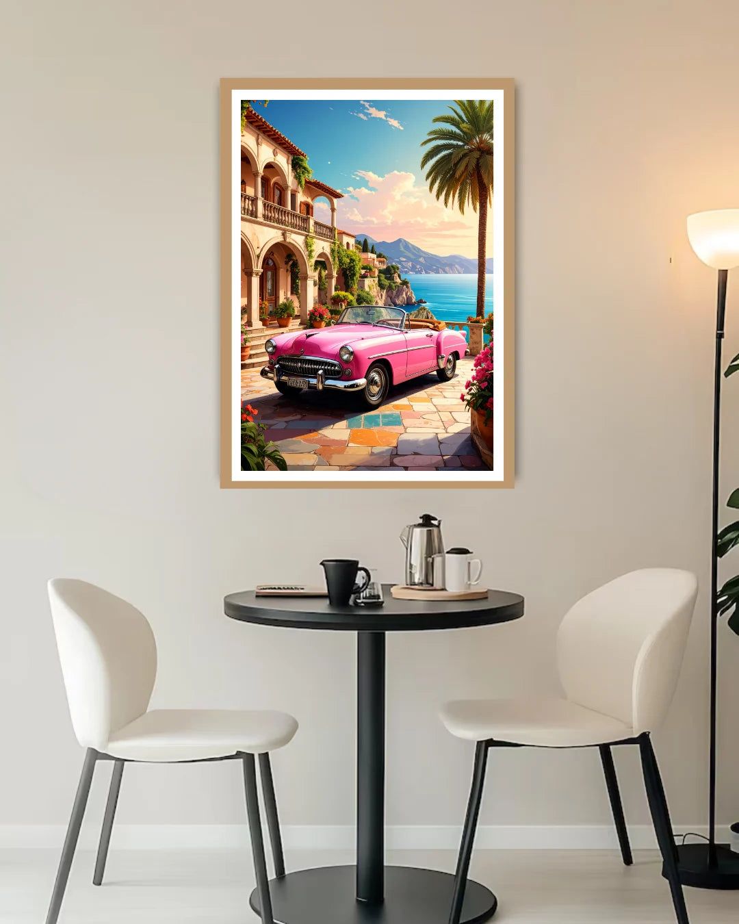Vintage Car Street Art - Wall Art Canvas