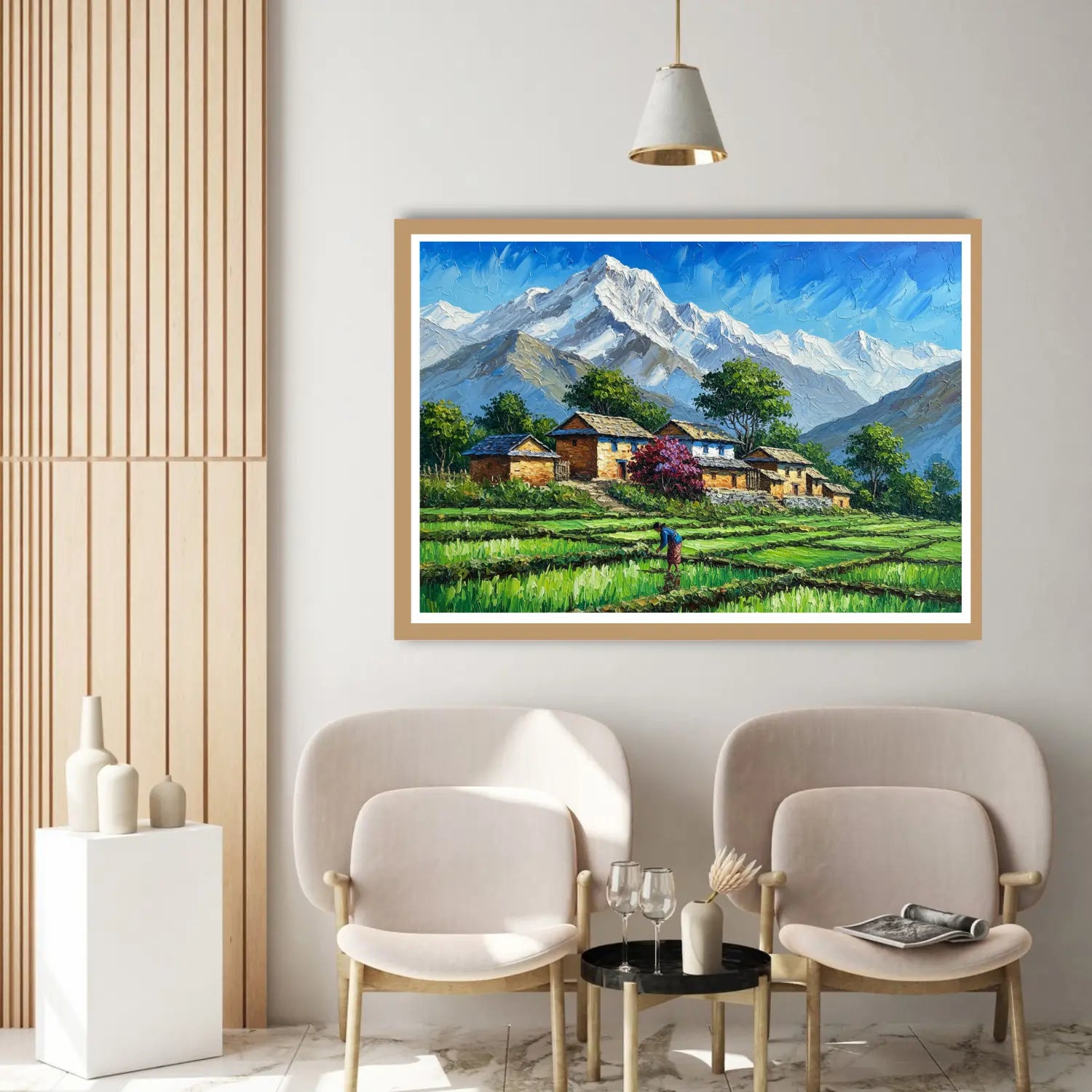 Scenic mountain countryside canvas artwork