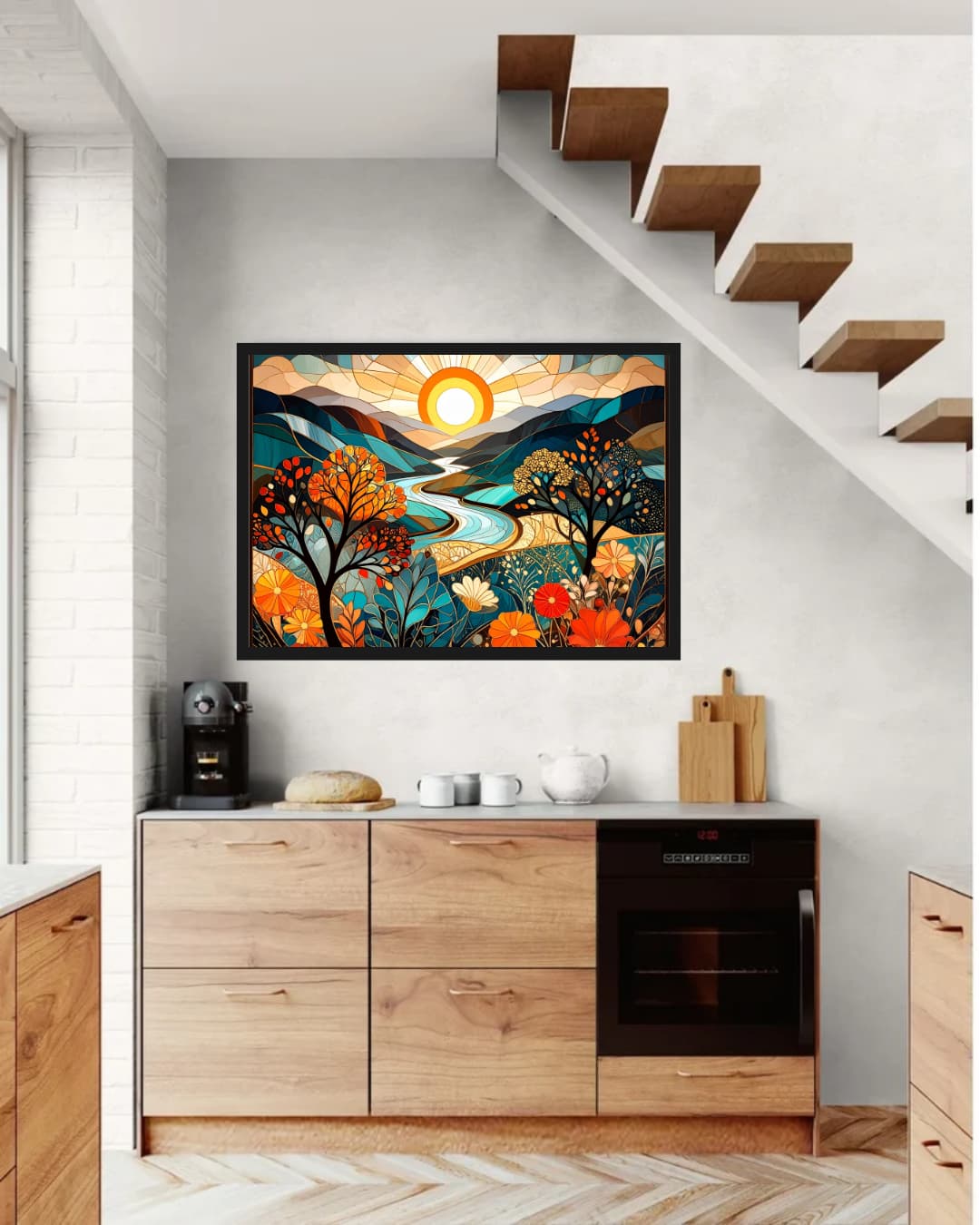 Sunrise Valley Modern Landscape - Wall Art Canvas WallArtVibes
