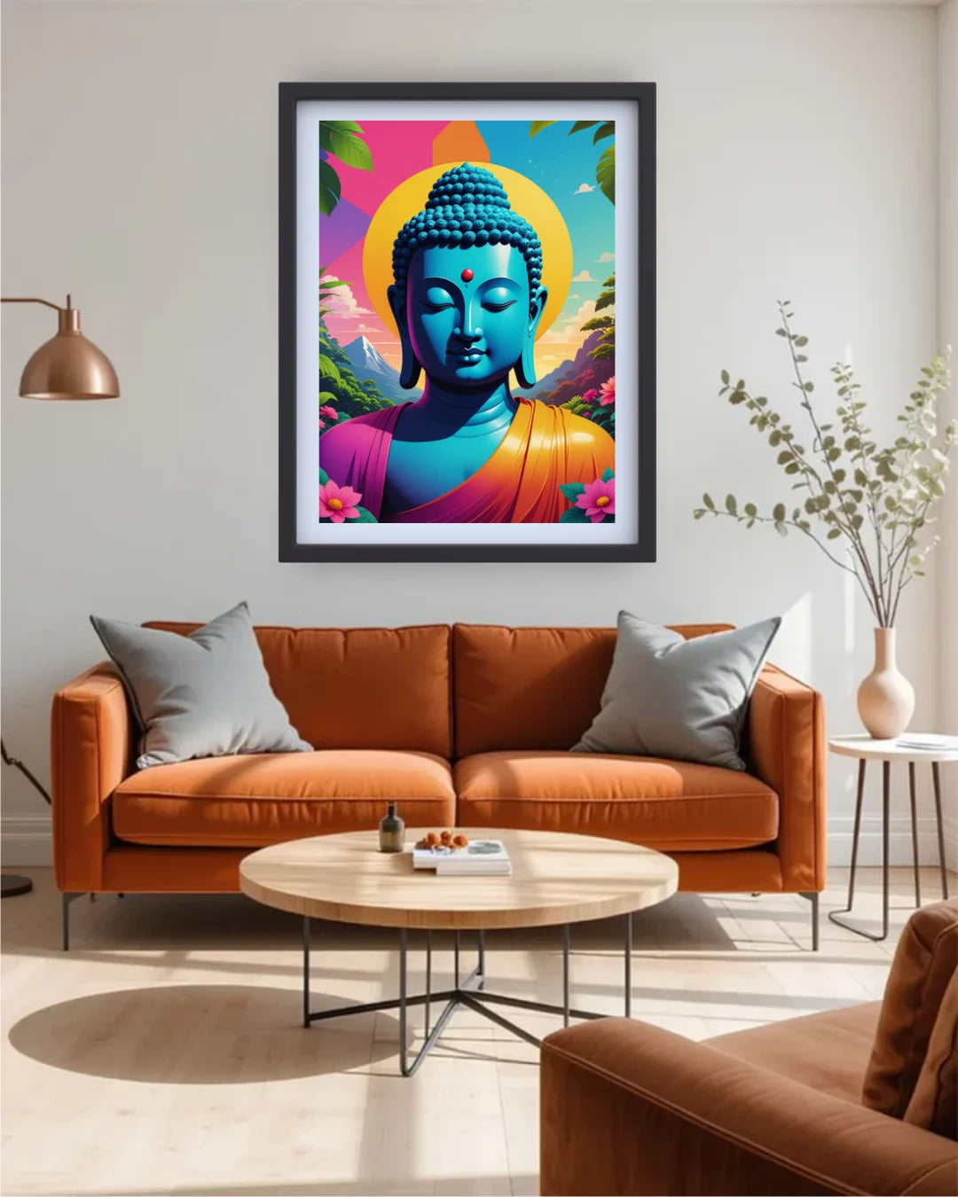 Vibrant Meditative Portrait - Wall Art Canvas WallArtVibes