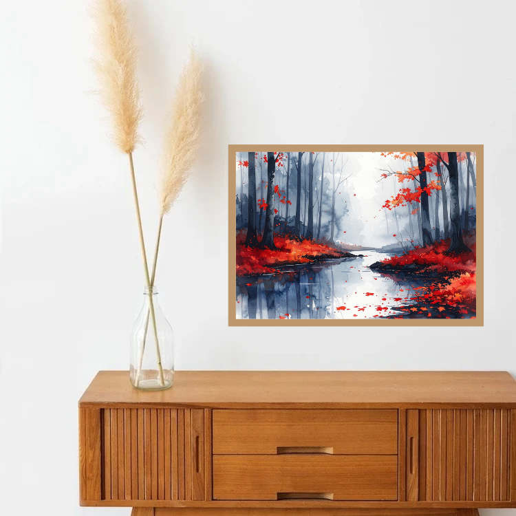 A Reflections of Autumn Calm - Wall Art Canvas WallArtVibes