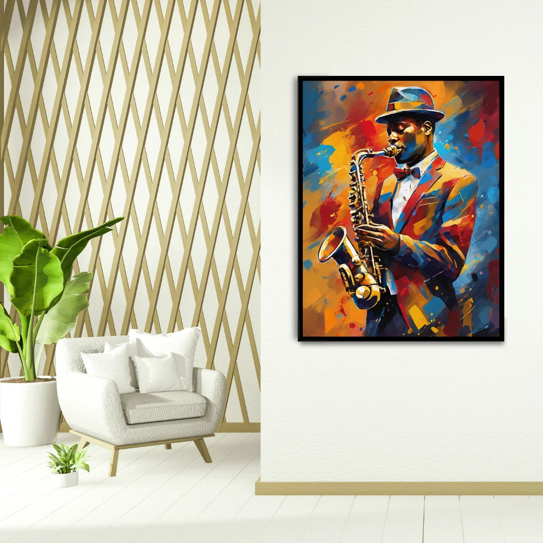 Modern Jazz Saxophone Player - Wall Art Canvas