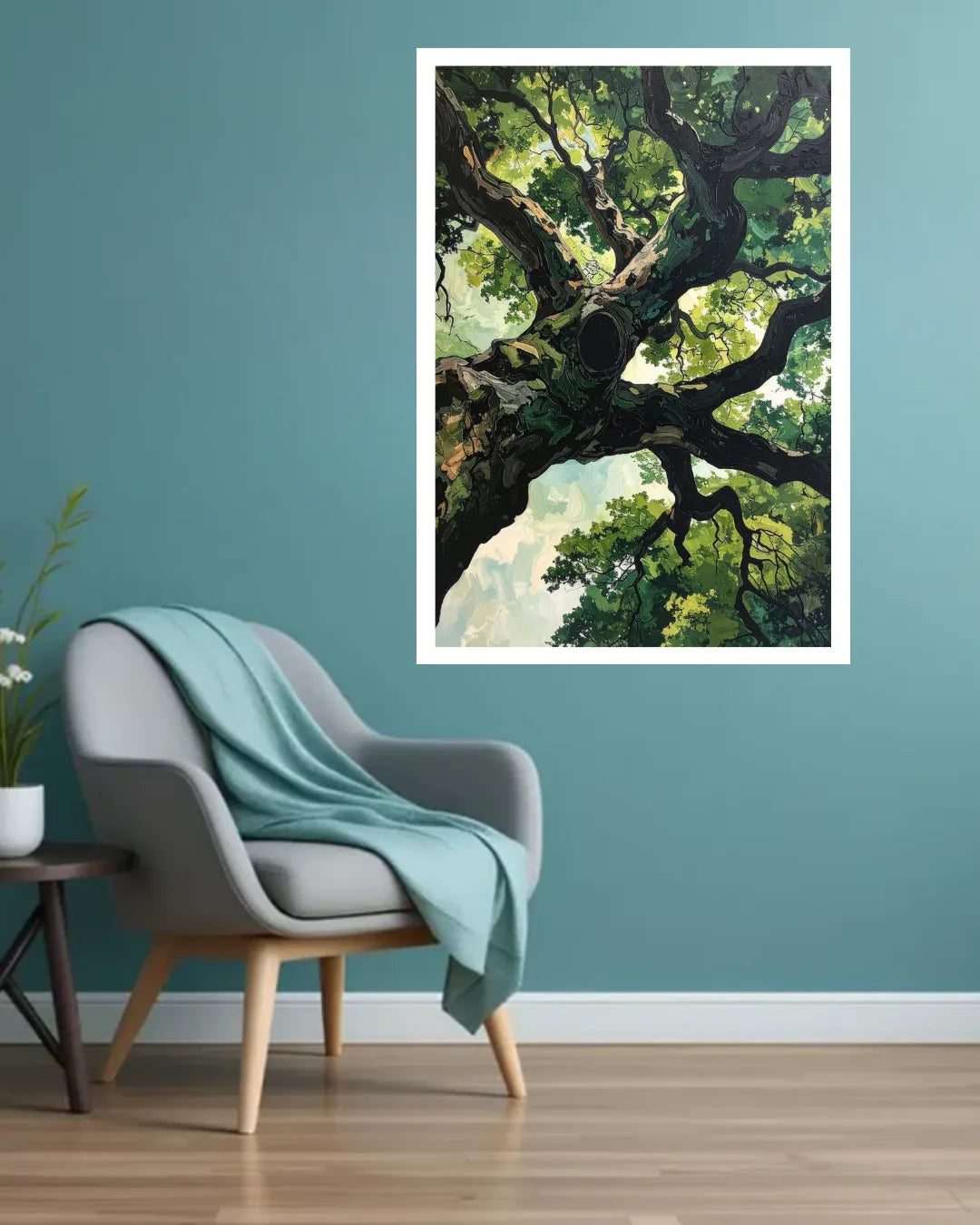 Majestic Green Tree Canopy – Wall Art Canvas