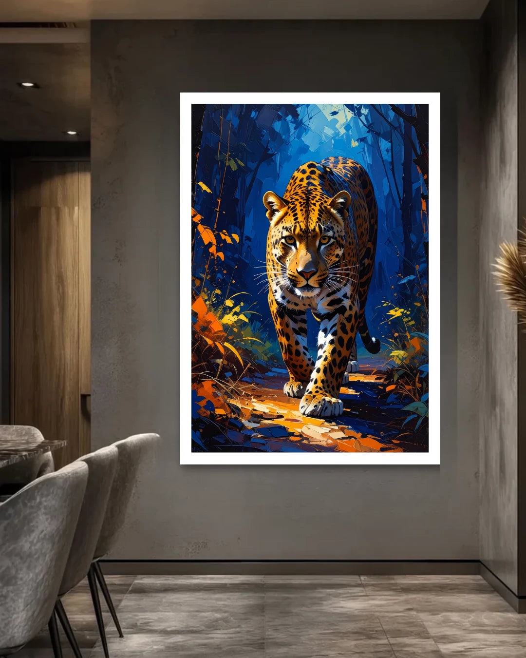 Leopard Forest Scene - Wall Art Canvas
