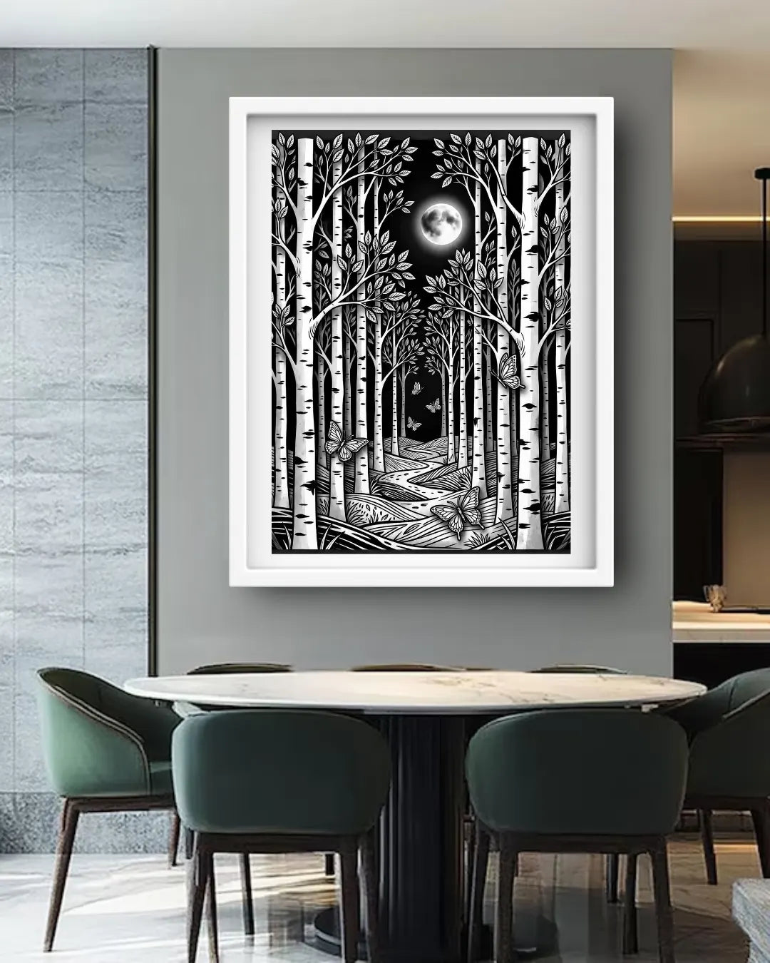 Mystic Moon Forest Art - Wall Art Canvas WallArtVibes