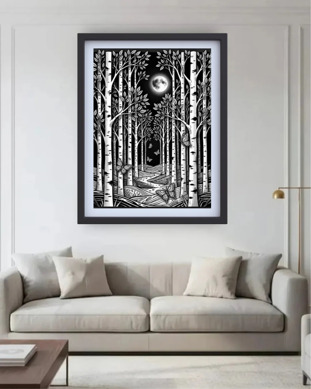 Mystic Moon Forest Art - Wall Art Canvas WallArtVibes