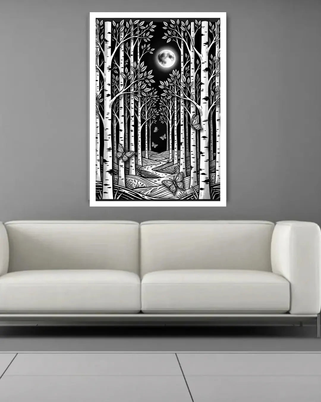 Mystic Moon Forest Art - Wall Art Canvas WallArtVibes