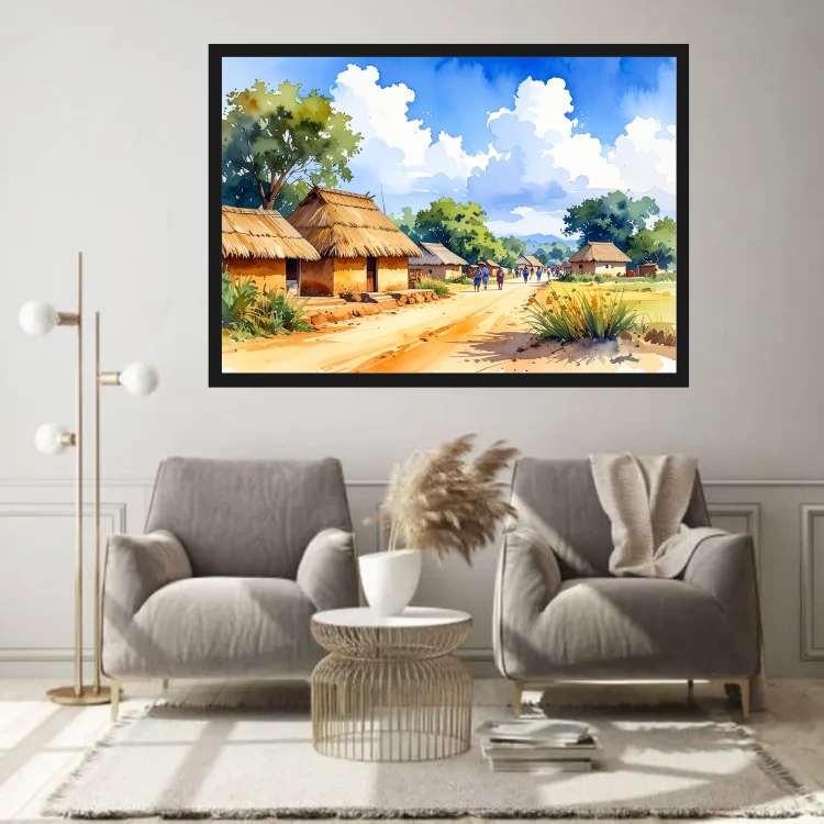 The Echoes of the Village Road - Wall Art Canvas WallArtVibes