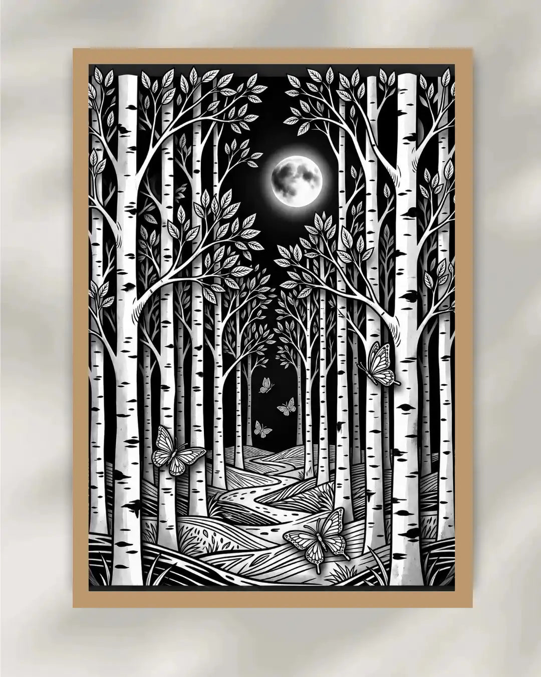 Mystic Moon Forest Art - Wall Art Canvas WallArtVibes