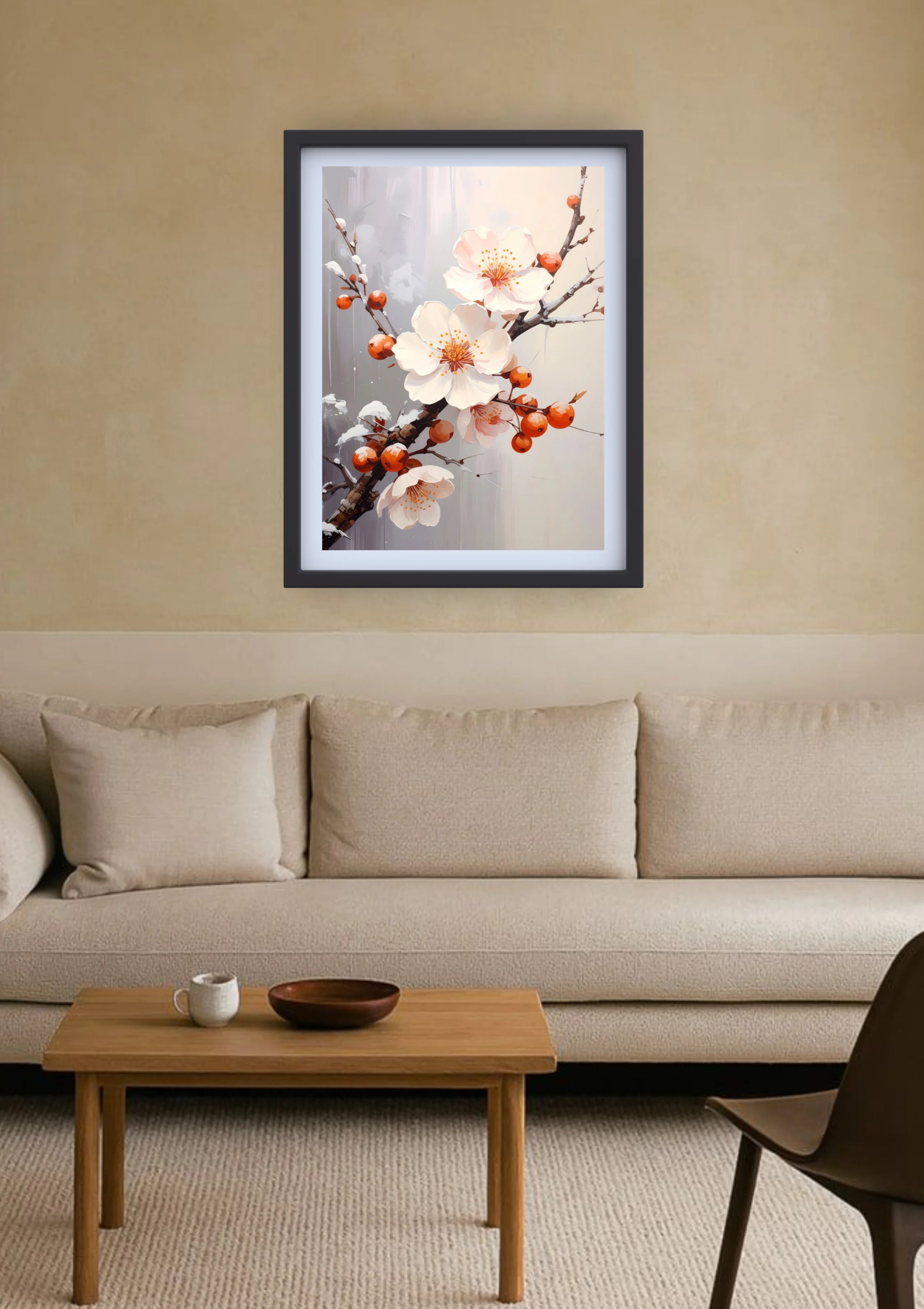 Pale Cherry and Ochre - Wall Art Canvas