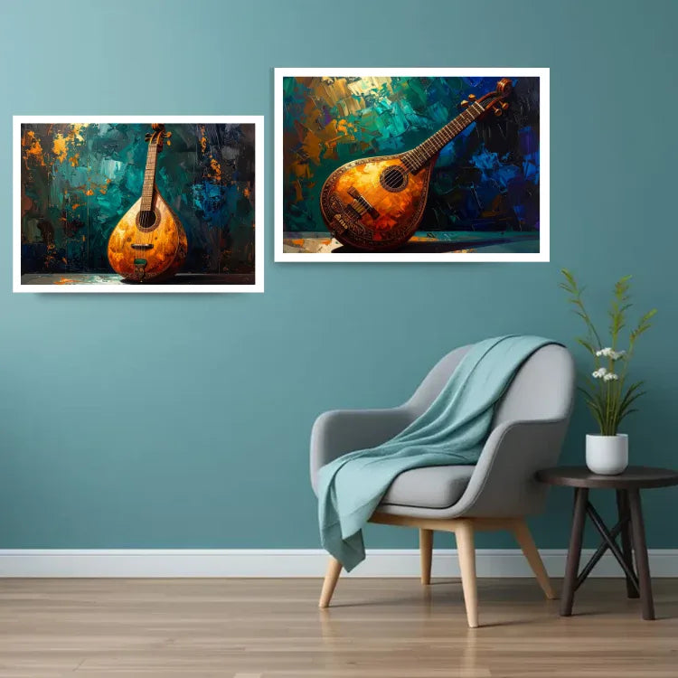 Mandolin - Set Of 2 - Wall Art Canvas