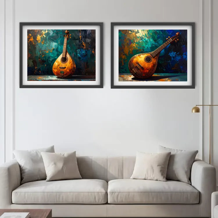 Mandolin - Set Of 2 - Wall Art Canvas