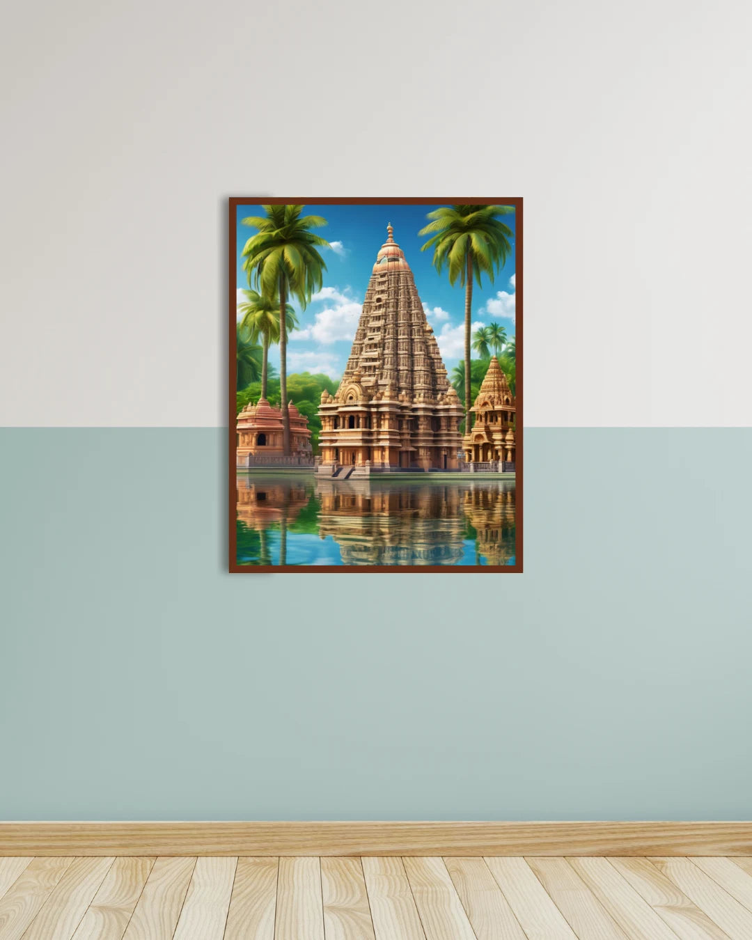 Indian temple architecture canvas wall art