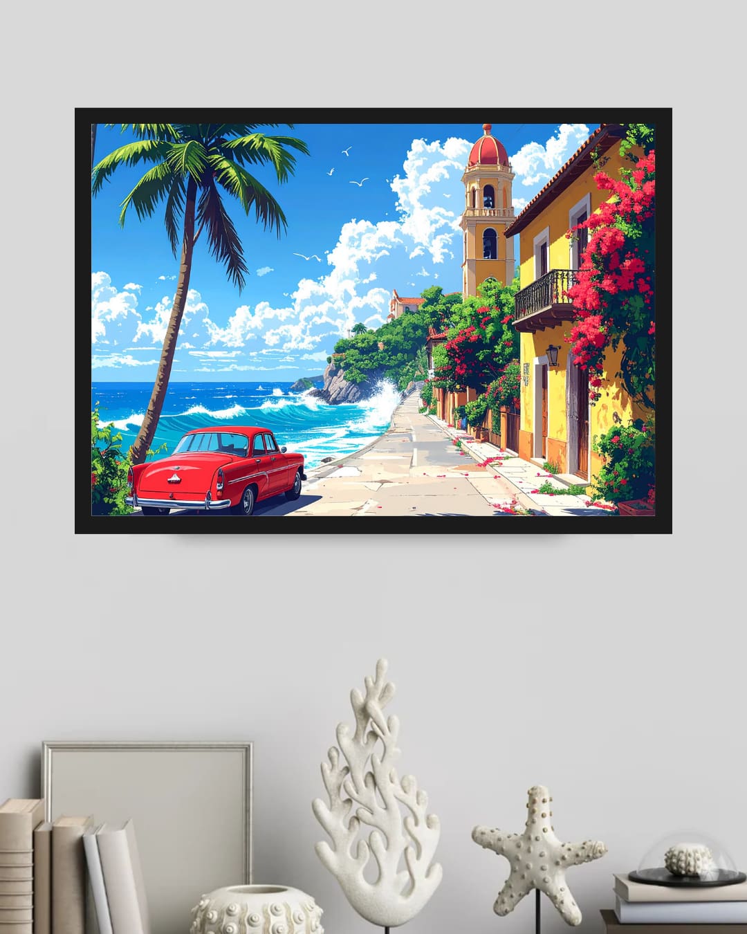 Tropical Coastal Paradise Art - Wall Art Canvas WallArtVibes
