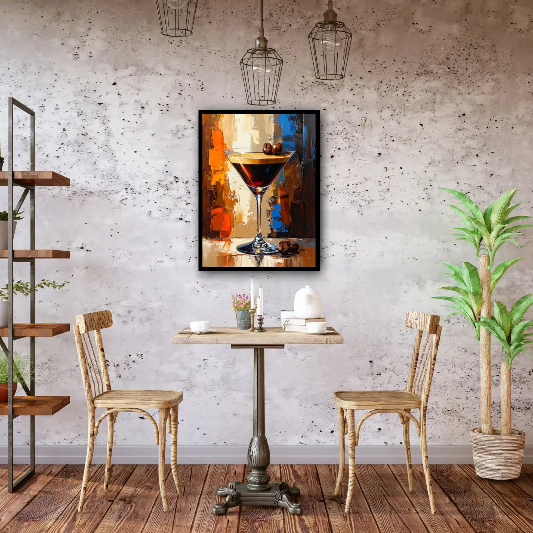 Coffee Cocktail Painting – Modern Wall Art for Cafes & Restaurants