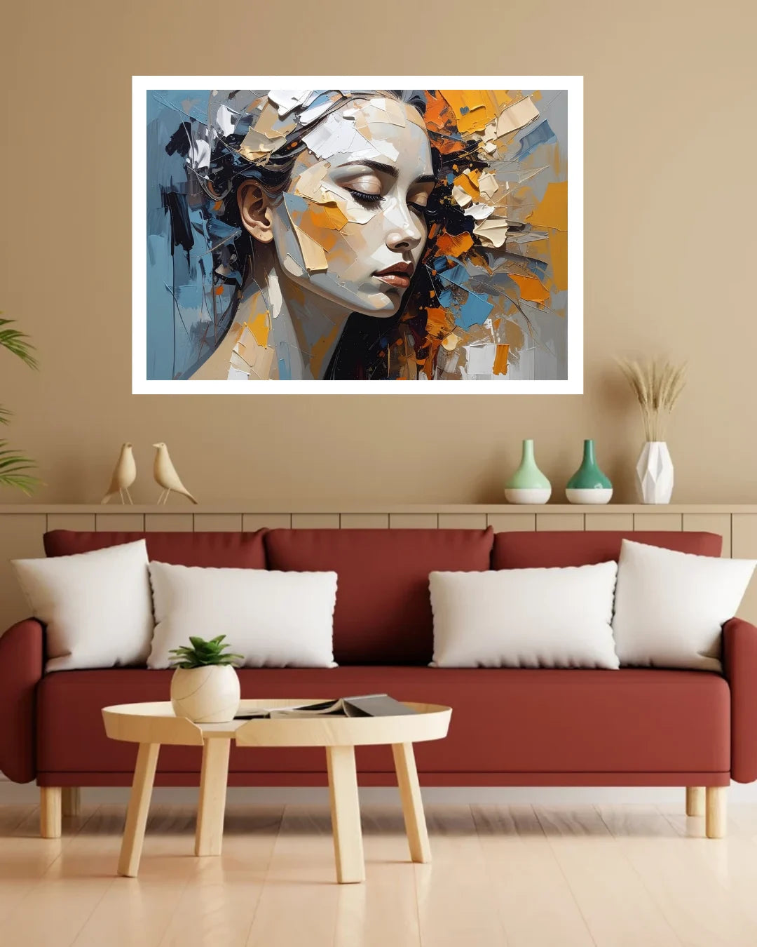 Ochre Bloom - Wall Art Canvas WallArtVibes