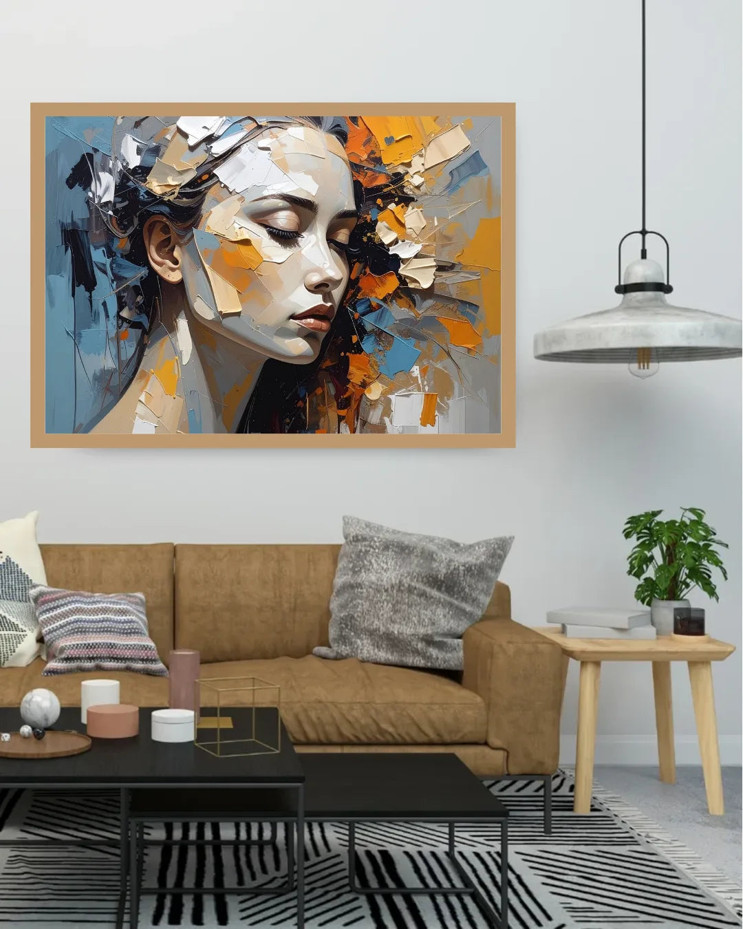 Ochre Bloom - Wall Art Canvas WallArtVibes