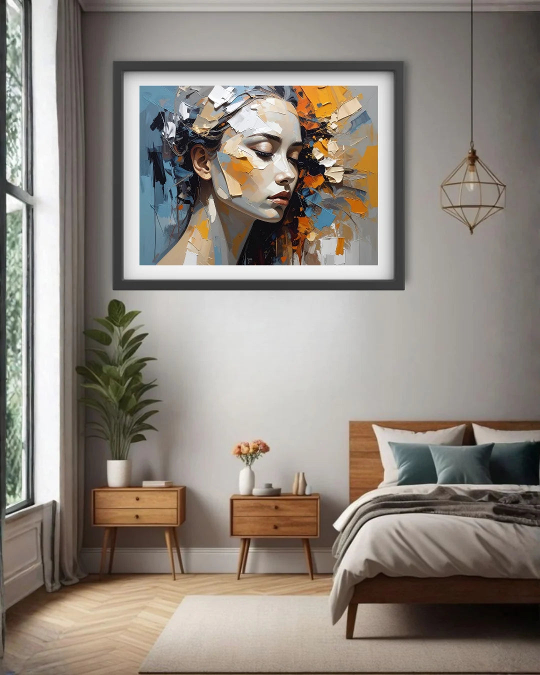 Ochre Bloom - Wall Art Canvas WallArtVibes