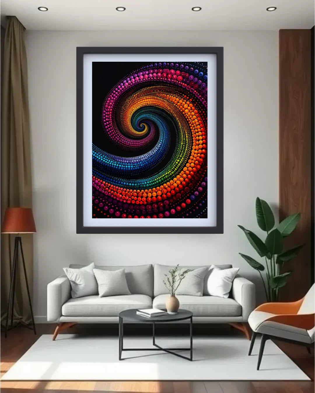 Colorful Spiral Abstract Art - Wall Art Canvas WallArtVibes
