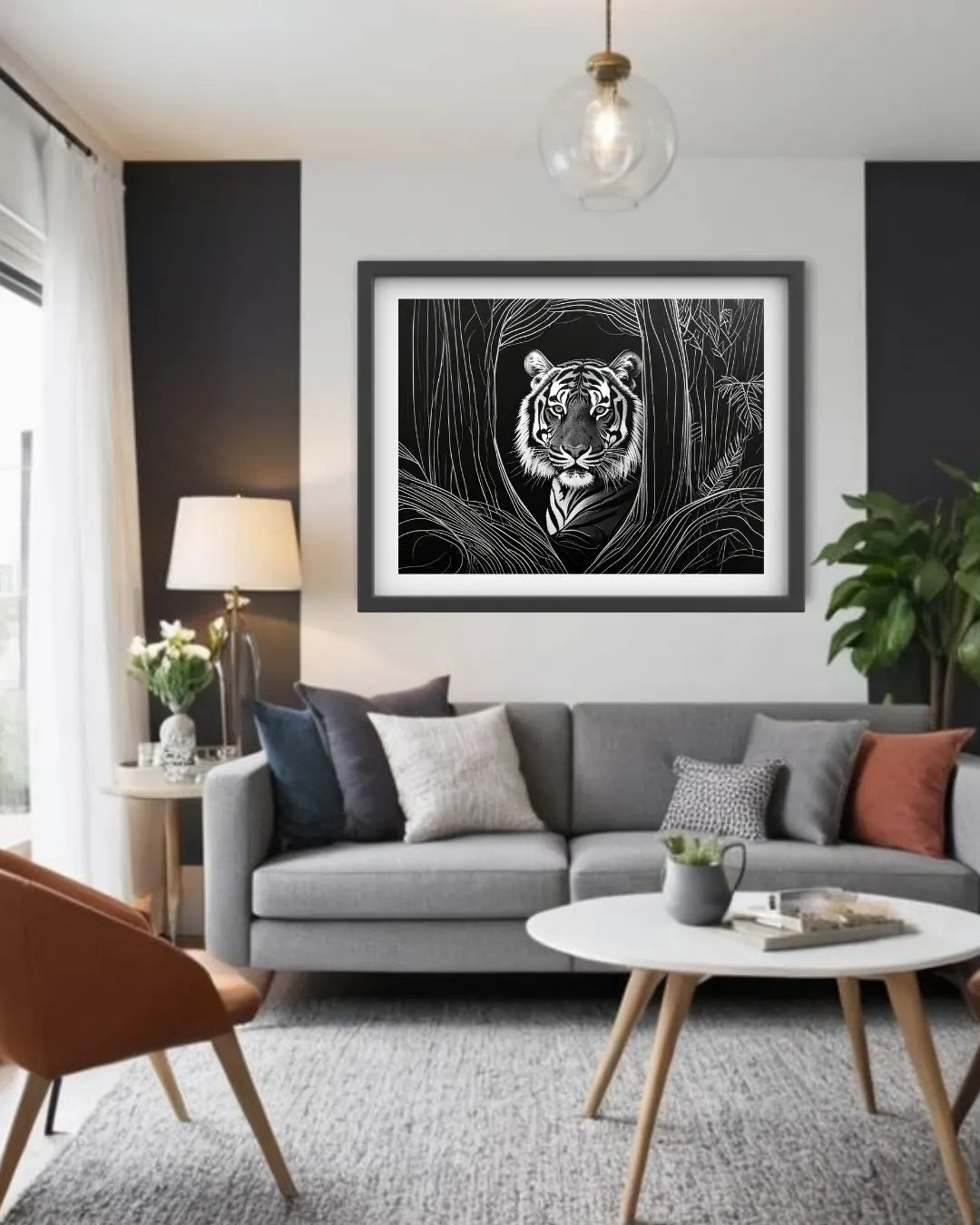 Tiger in the Forest – Wall Art Canvas