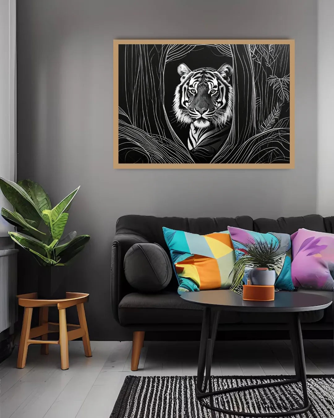 Tiger in the Forest – Wall Art Canvas