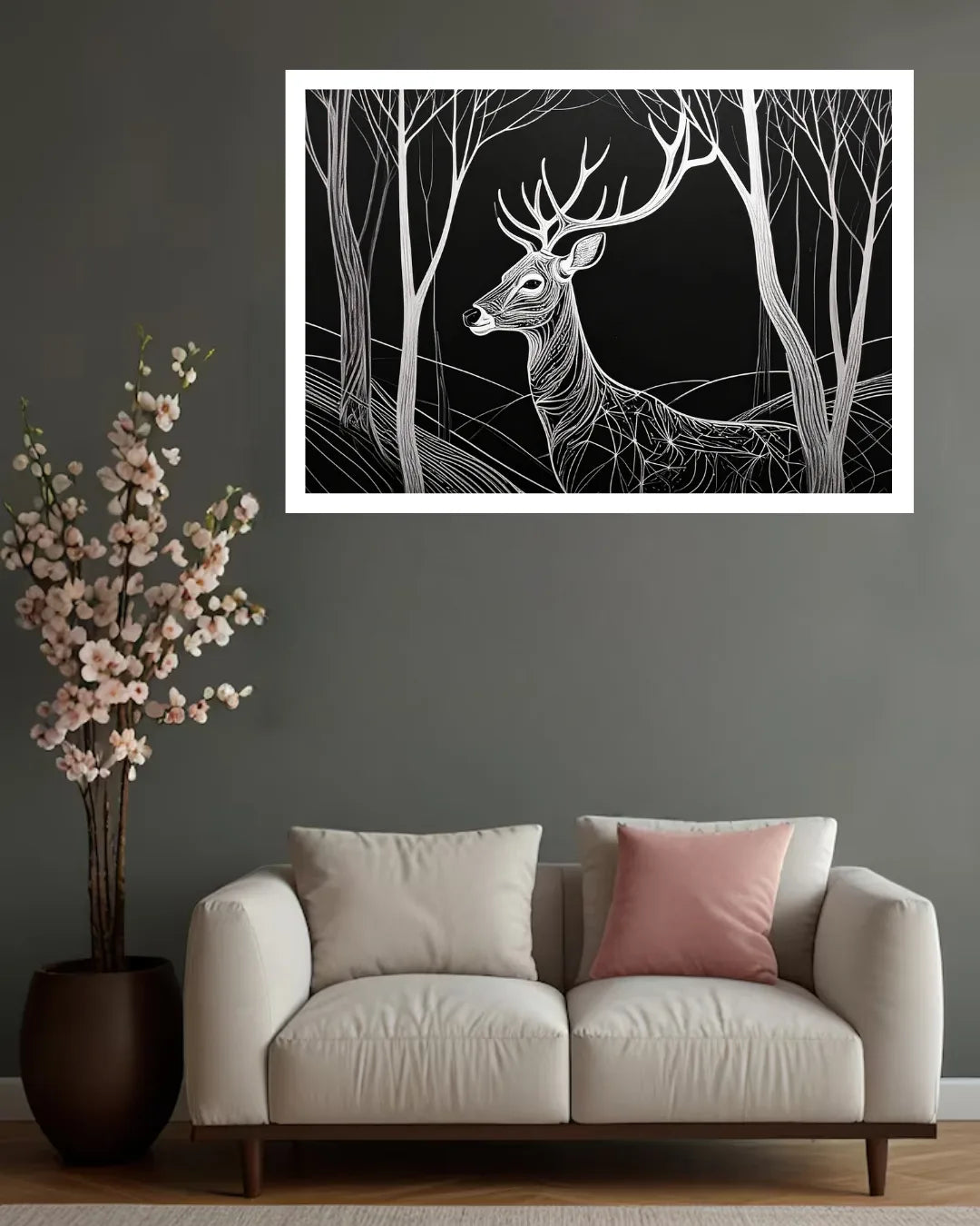 Deer in the Woodland – Wall Art Canvas