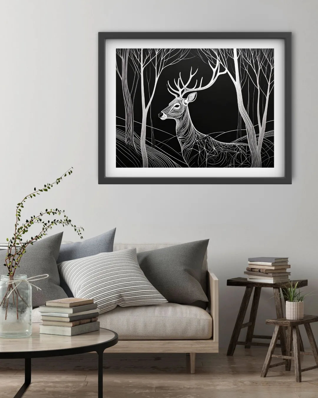 Deer in the Woodland – Wall Art Canvas