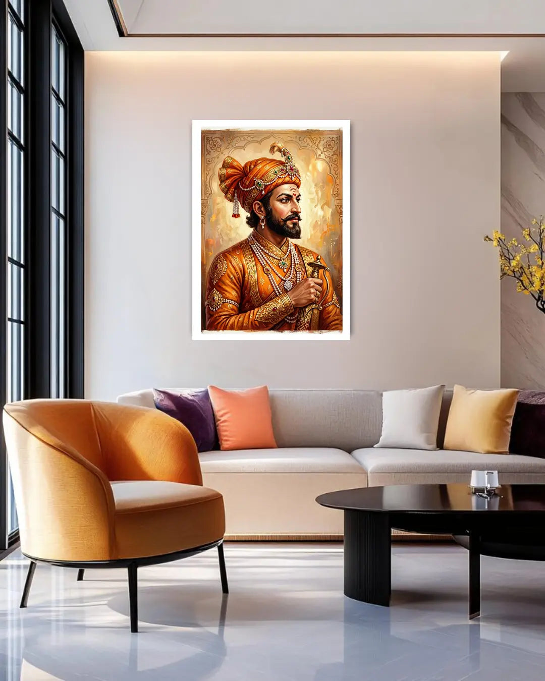 Chhatrapati Shivaji Maharaj Canvas Wall Painting - Wall Art Canvas