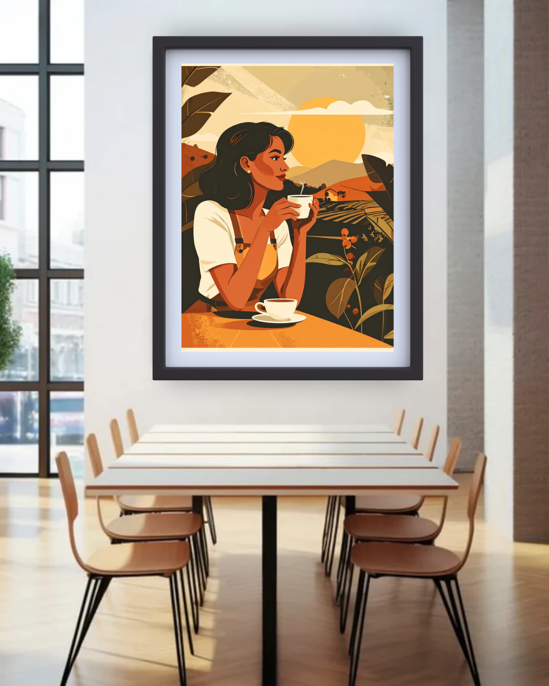 Abstract Figurative Couple Portrait - Wall Art Canvas