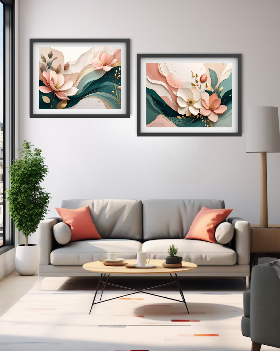 Abstract Floral Art - Wall Art Canvas WallArtVibes